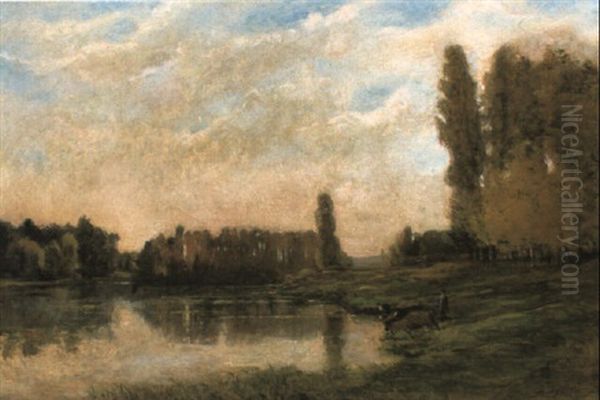 On The Banks Of The Oise by Charles Francois Daubigny