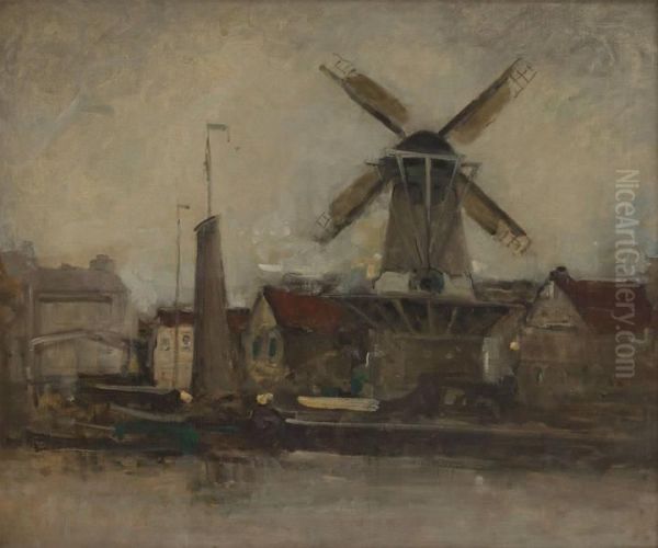 Le Moulin Oil Painting by Armand Apol