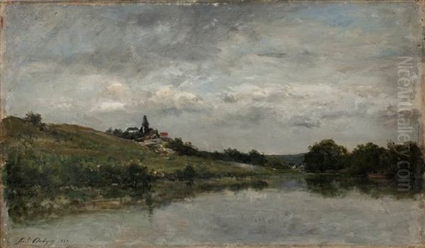 The Seine Oil Painting by Karl Pierre Daubigny