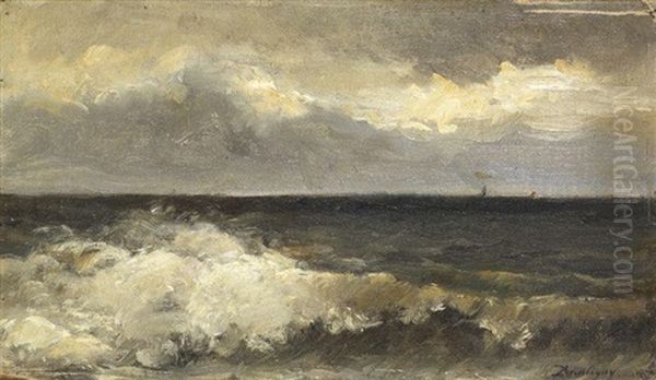 Cote Bretonne Oil Painting by Karl Pierre Daubigny