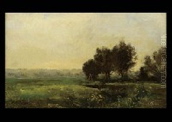 Paysage De Valmondois Oil Painting by Karl Pierre Daubigny