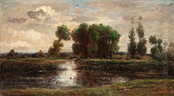 Bords De L'oise Oil Painting by Karl Pierre Daubigny