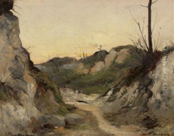 Etude D'un Chemin Dans Le Dauphine Oil Painting by Karl Pierre Daubigny