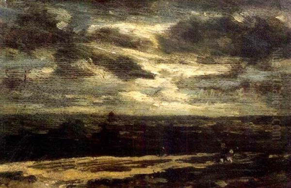 Etude De Ciel Oil Painting by Karl Pierre Daubigny