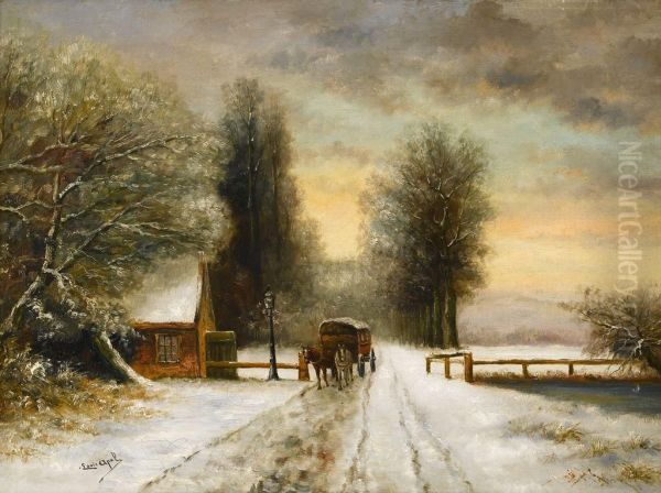 Dutch Landscape Oil Painting by Louis Apol