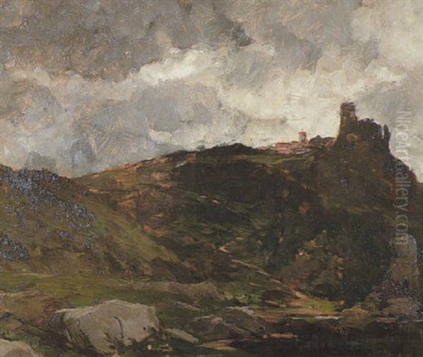 Le Chateau, Ciel D'orage Oil Painting by Karl Pierre Daubigny