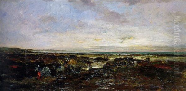 The Sea-weed Gatherer Oil Painting by Karl Pierre Daubigny