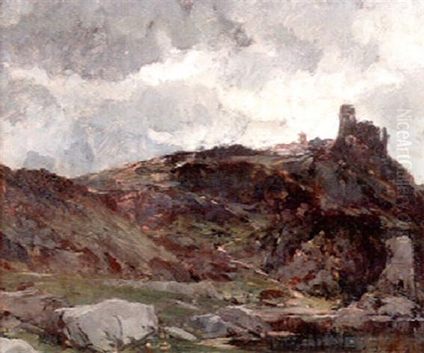 Le Chateau Oil Painting by Karl Pierre Daubigny