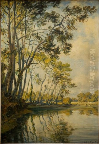 Anse De L'odet A Kerandran Oil Painting by Andre Eugene Dauchez