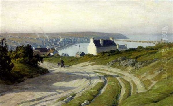 Soir A Camaret Oil Painting by Andre Eugene Dauchez