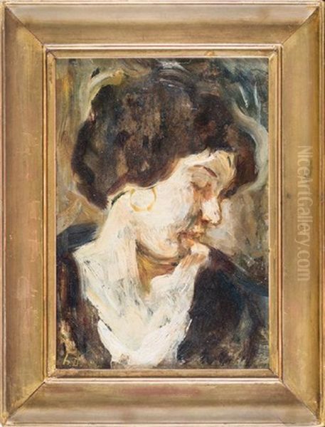 Ritratto Femminile Oil Painting by Honore Daumier