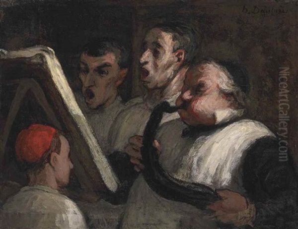 Le Lutrin ('the Lectern') Oil Painting by Honore Daumier