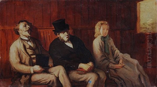 Vagon De Tercera Clase Oil Painting by Honore Daumier