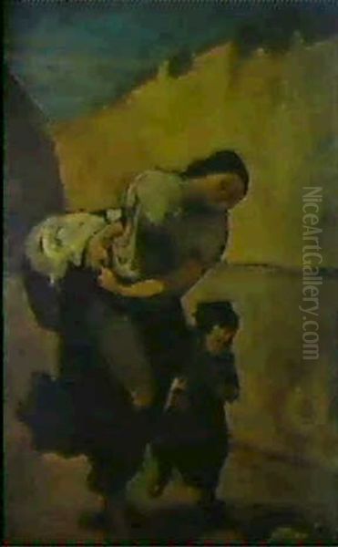 Le Fardeau (la Blanchisseuse) Oil Painting by Honore Daumier