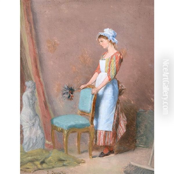 Portrait Of A House Maid Oil Painting by Emile-Francois David