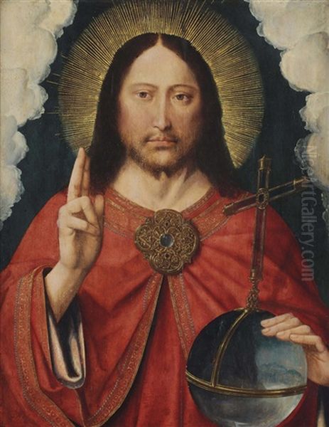 Christ As Salvator Mundi Oil Painting by Gerard David