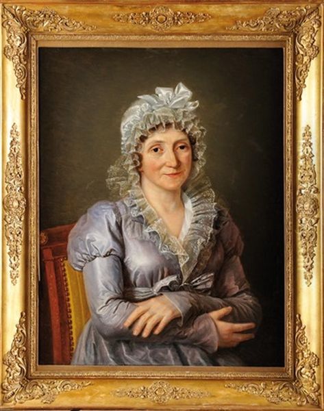 Portrait De Laetitia Ramolino, Mere De L'empereur Napoleon 1er Oil Painting by Jacques-Louis David