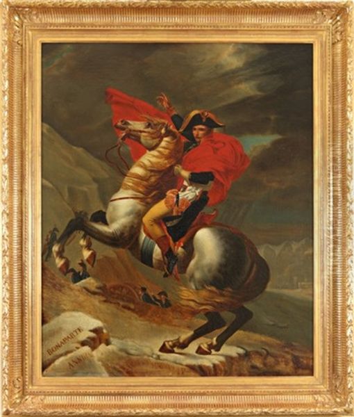 Bonaparte Franchissant Le Grand - Saint - Bernard Oil Painting by Jacques-Louis David