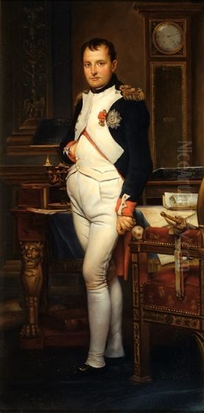 Emperor Napoleon In His Study Of The Tuileries Palace Oil Painting by Jacques-Louis David