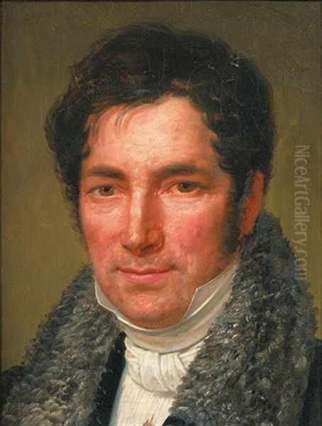 Portrait D'homme Oil Painting by Jacques-Louis David