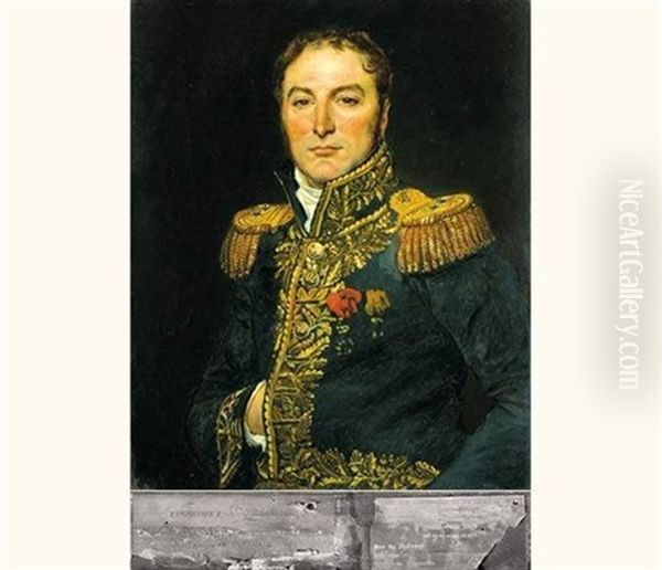 Portrait Du General Baron Claude Marie Meunier, Gendre De Jacques-louis David Oil Painting by Jacques-Louis David