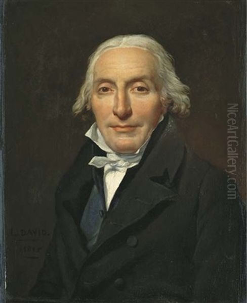 Portrait De Jean-pierre Delahaye Oil Painting by Jacques-Louis David