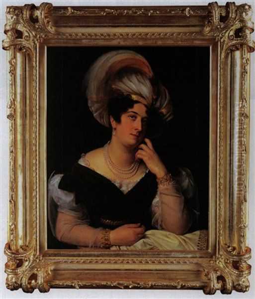 Portrait Der Konigin Hortense De Beauharnais Oil Painting by Jacques-Louis David