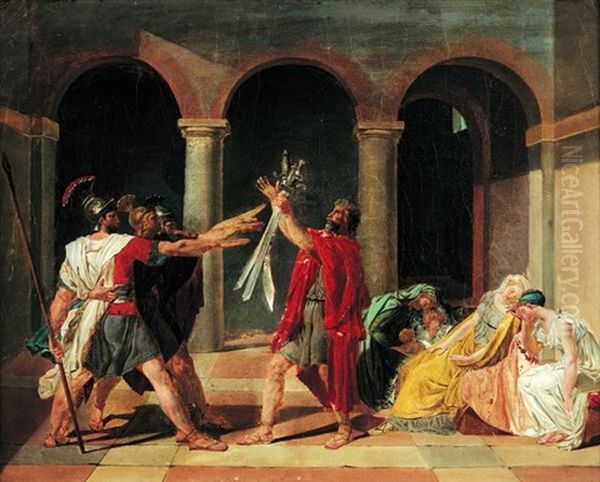 Le Serment Des Horaces Oil Painting by Jacques-Louis David