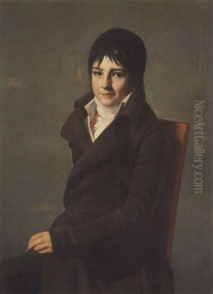 Portrait D'un Jeune Homme Oil Painting by Jacques-Louis David