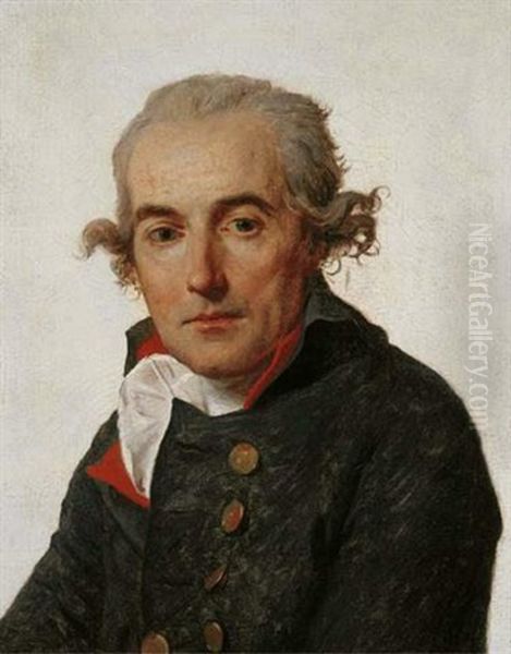 Portrait Of Francois Mellinet Oil Painting by Jacques-Louis David