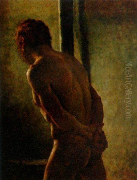 Homme Vu De Dos Oil Painting by Jacques-Louis David