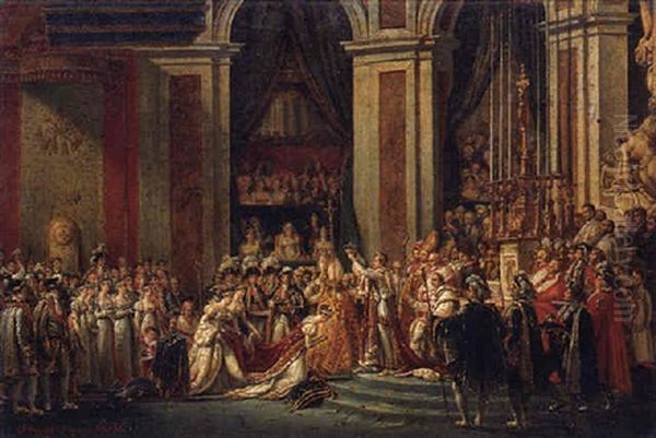 Napoleon Crowning Josephine Oil Painting by Jacques-Louis David