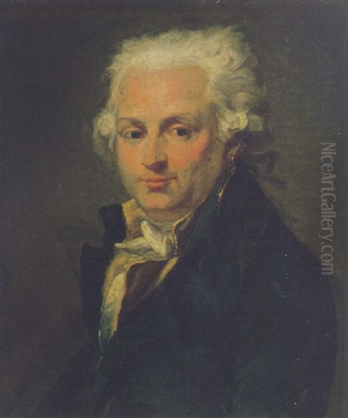 Portrait Of The Actor Dugazon Oil Painting by Jacques-Louis David