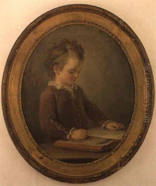 Portrait Du Fils De Michel-jean Sedaine Oil Painting by Jacques-Louis David