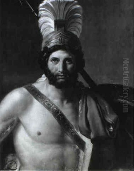 Le Guerrier Romain Oil Painting by Jacques-Louis David