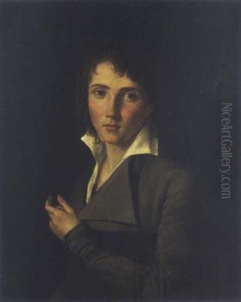 Portrait D'un Jeune Garcon Oil Painting by Jean Louis David