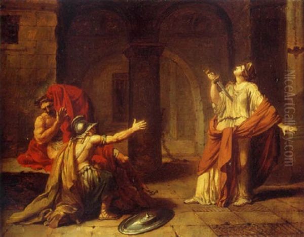 La Mort De Lucrece Oil Painting by Louis David