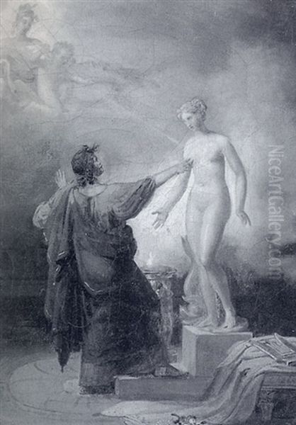 Pygmalion And Galatea Oil Painting by Louis David