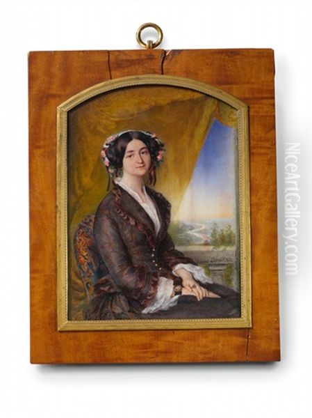 A French Portrait Of Madame De Bethisy Oil Painting by Maxime David