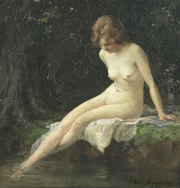 A Woodland Nymph Oil Painting by Allan Douglas Davidson