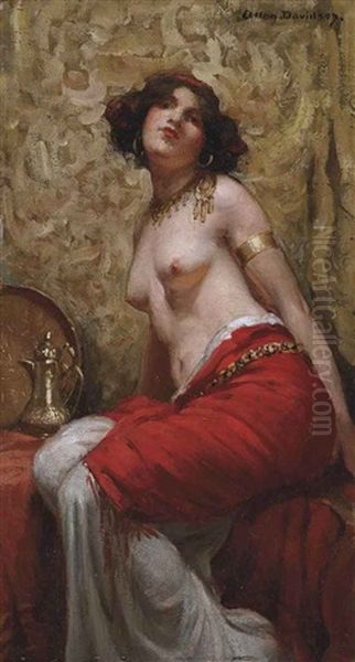 Seated Odalisque Oil Painting by Allan Douglas Davidson