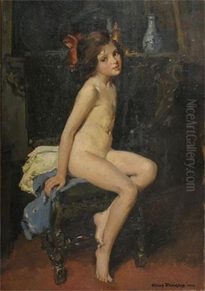 The Little Model Oil Painting by Allan Douglas Davidson