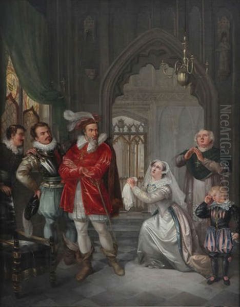 L'abdication De Mary Stuart Oil Painting by Ezechiel Davidson