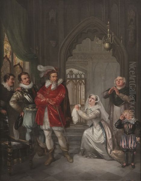 L'abdication De Mary Stuart Oil Painting by Ezechiel Davidson