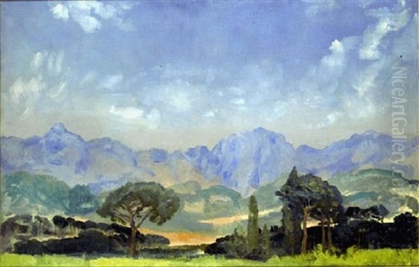 Aus Einer Belgischen Grenzstadt Oil Painting by Arthur B. Davies