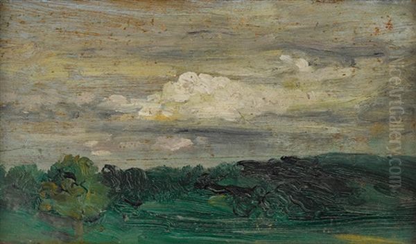 Landscape Study Oil Painting by Arthur B. Davies