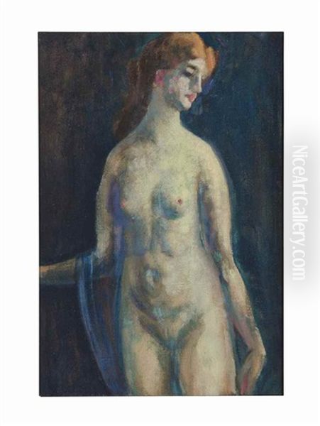 Standing Nude Oil Painting by Arthur B. Davies