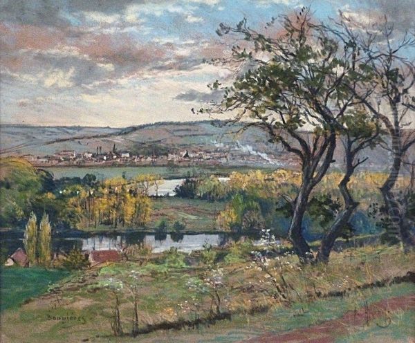 Vue De Bonnieres Oil Painting by Emile Appay