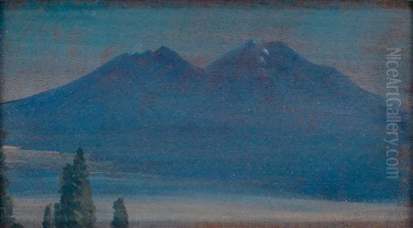 Mount Shasta Oil Painting by Arthur B. Davies