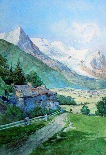 Le Mont-blanc, Chamonix Oil Painting by Emile Appay